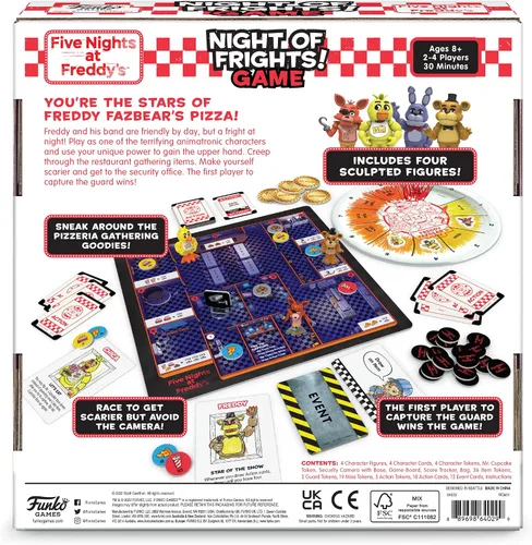 Miniatura 3 de Funko Games Five Nights at Freddy's Night of Frights! Juego de mesa Incluye 4 figuras esculpidas 2-4 jugadores, a partir de 8 años