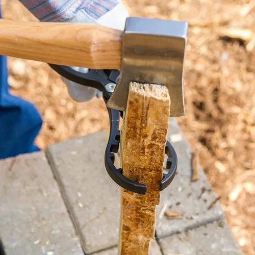 Miniatura 9 de Herramienta divisora de madera KindleSafe Gripper Soporte de madera para leña que ayuda a prevenir lesiones mientras se divide leña con escotillas