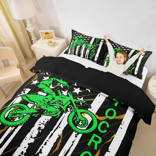 Miniatura 13 de Erosebridal Juego de ropa de cama de pingüinos, funda de edredón de animales antárticos para niños y niñas, funda de edredón estilo caricatura