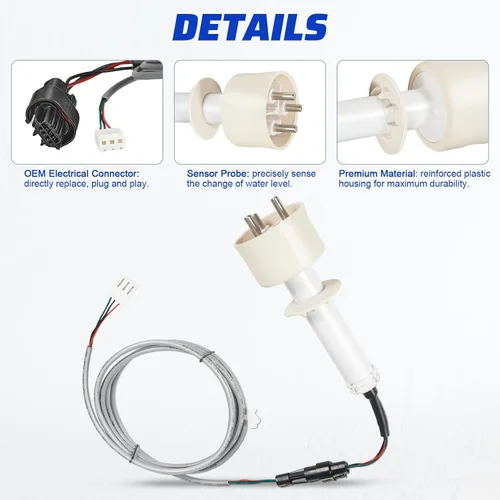 Miniatura 4 de AUTOBABA 000016053 Kit de sonda de nivel de agua de hielo con arnés compatible con máquinas de hielo Manitowoc piezas I0600, I1400, ID0522A y más