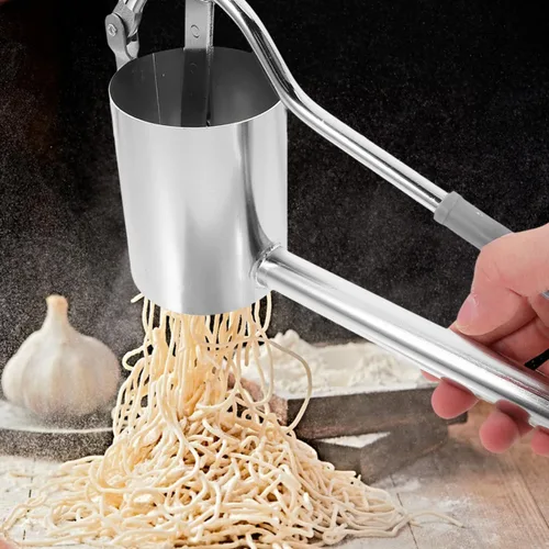 Miniatura 2 de Máquina de prensa de fideos manuales de acero inoxidable para hacer pasta, fideos manuales para lasaña de espagueti, ravioli, fideos, máquina
