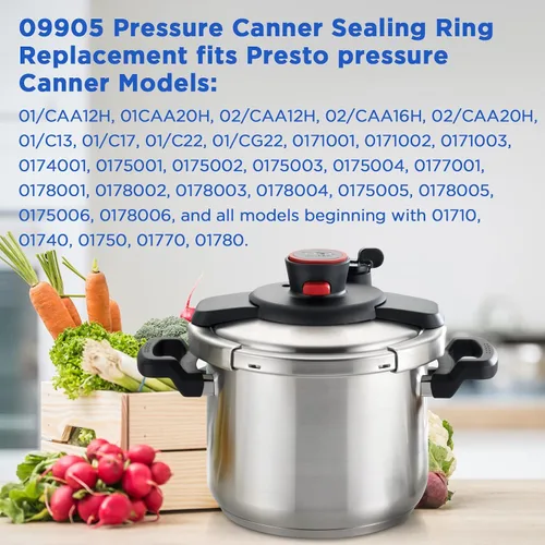 Miniatura 3 de 09905 Anillo de sellado de olla a presión, junta de repuesto para olla Presto 01710 01740 01750 01770 01780 de FreeCat, incluye ventilación de aire