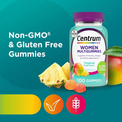 Miniatura 10 de Centrum Gomitas Multivitamínicas para Mujeres, Apoyo Inmune, Energía, Aspecto Saludable, 100 Unidades, Suministro para 50 Días