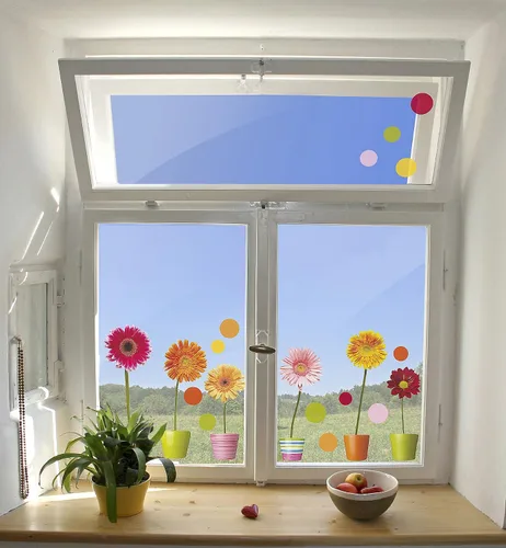 Miniatura 2 de Crearreda CR-64003 Gerberas - Calcomanías para ventana