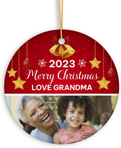 Miniatura 7 de Adorno de Navidad con foto personalizada 2023, adorno de Navidad con nombre del bebé, adorno de Navidad con texto personalizado para bebé, recién