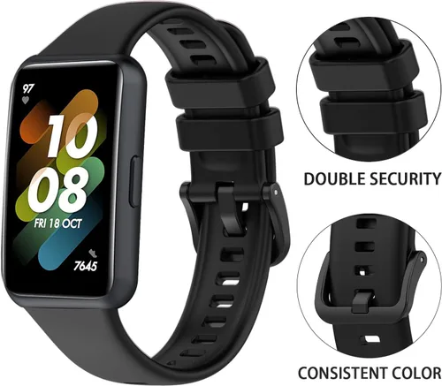 Miniatura 3 de Paquete de 2 correas deportivas de repuesto de silicona compatibles con Huawei Band 7