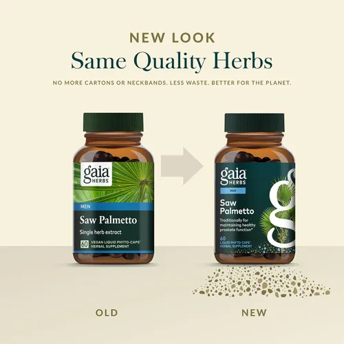 Miniatura 6 de Gaia Herbs Saw Palmetto - Apoya la función saludable de la próstata y la salud urinaria - Saw Palmetto y lecitina de semillas de girasol para apoyar