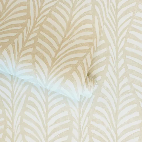 Miniatura 7 de Tempaper Papel tapiz removible de despegar y pegar con estampado de bloques de arcilla blanca de hojas, 20.5 pulgadas x 16.5 pies, fabricado