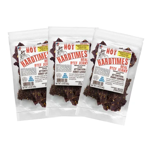 Miniatura 13 de Hardtimes Carne seca hecha a mano, sabor original, paquete de 4 bolsas de 2.25 onzas