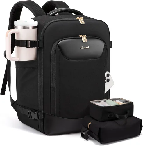 Miniatura 22 de LOVEVOOK Mochila de viaje de 40 L para mujeres y hombres, mochila grande de mano para aviones, bolsa de viaje para artículos personales de la TSA