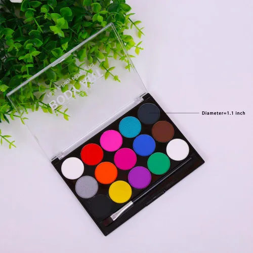Miniatura 2 de Kits de pinturas faciales y corporales para niños, hipoalergénicas, seguras y no tóxicas, ideales para pintura facial de fiesta de Halloween, fácil