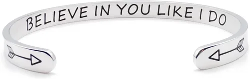 Miniatura 87 de Dczosily Pulseras inspiradoras para mujer, de acero inoxidable, pulseras motivacionales, regalos personalizados para mejores amigas