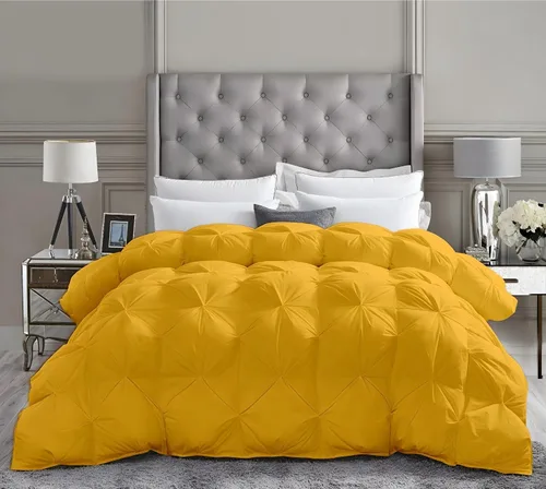 Miniatura 10 de Lujoso para todas las estaciones – Colección de hotel – Estilo Pintuck – 100% algodón orgánico tamaño Twin XL 68 x 92 pulgadas, edredón plisado de 1