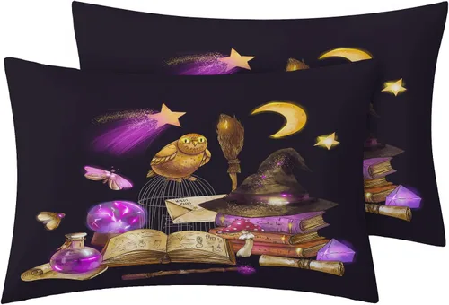Miniatura 5 de Sábanas de bruja tamaño matrimonial – Sábanas de bruja para niños y niñas, juego de sábanas de brujería, microfibra suave y bolsillo profundo
