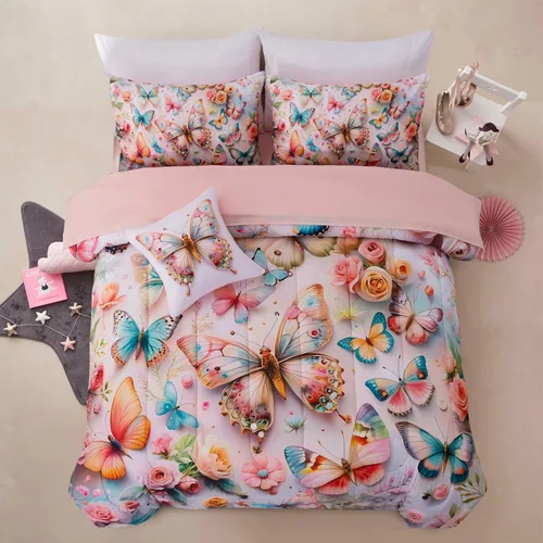 Miniatura 11 de A Nice Night - Juego de ropa de cama de 6 piezas con temática de galaxia, funda de edredón de espacio exterior impresa en 3D, para niños, niños