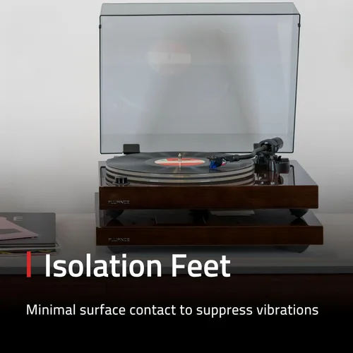 Miniatura 7 de Fluance RT85 - Tocadiscos de vinilo de alta fidelidad de referencia con cartucho elíptico Ortofon 2M azul y base aislante de madera antivibración