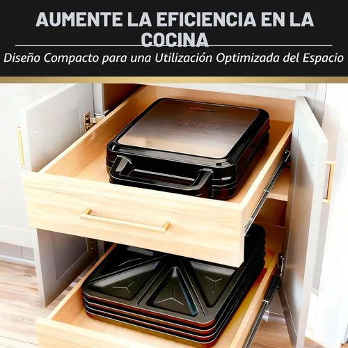 Miniatura 5 de FineMade Máquina para Hacer Waffles Belga con Placas Desmontables, Waflera Eléctrica, Gran Plancha para Waffles, Prensa para Panini de 3 en 1