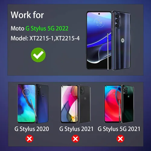 Miniatura 2 de Para Moto G Stylus 5G 2022 Reemplazo de bolígrafo, lápiz óptico para Motorola Moto G Stylus 5G 2022 todas las versiones de pantalla táctil S Pen G