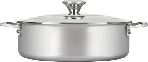 Miniatura 4 de Le Creuset Sartén Rondeau de acero inoxidable de tres capas, 4.5 cuartos de galón