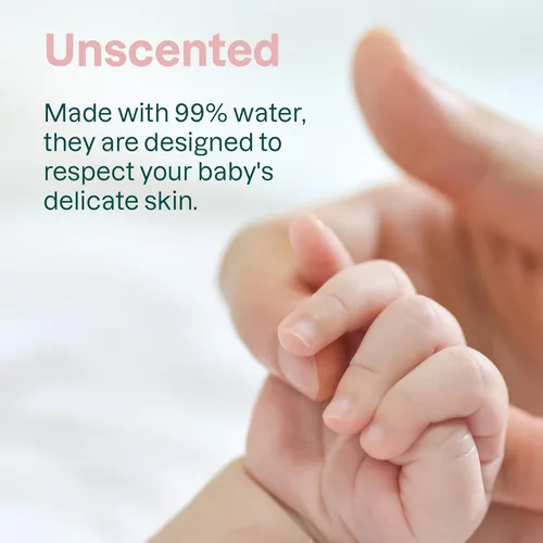 Miniatura 5 de ATTITUDE Toallitas de agua para bebés, verificadas por EWG, seguras para recién nacidos, sin perfume y sin fragancia, 99% de agua, suaves e