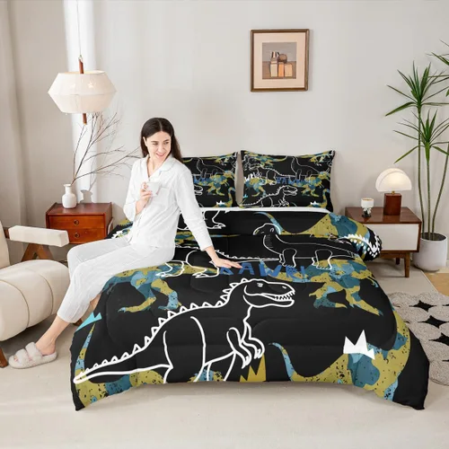 Miniatura 33 de Juego de edredón de pavo real en acuarela tamaño King, elegante y hermoso juego de ropa de cama edredón de plumas azules de 3 piezas para niños