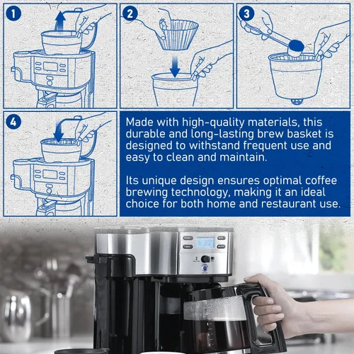 Miniatura 3 de Cesta de café de repuesto 990117900 para modelos Hamilton Beach 49980 49980A 49980Z 49983 49983S