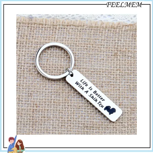 Miniatura 7 de FEELMEM Llavero de perro Lover Gifts Life Is Better with A French Bulldog