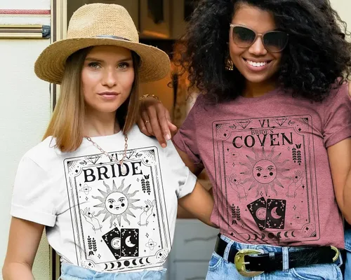 Miniatura 5 de Camisa de novia para mujer, camiseta de bachillerato para despedida de soltera, camiseta de novia de bruja, camiseta para novia, boda, luna de miel