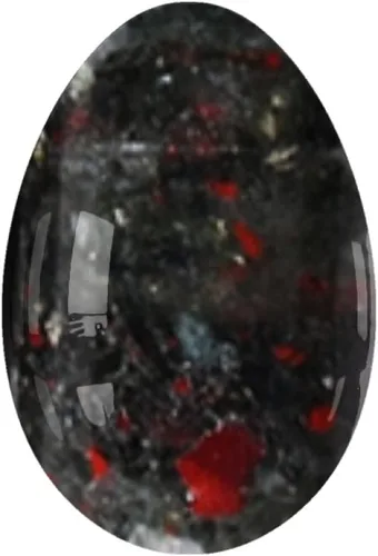 Huevos Yoni sin perforar de jade real natural para mujeres, bolas de masaje femeninas de ejercicio Kegel, piedra sangrienta, S-1.2x0.8 in