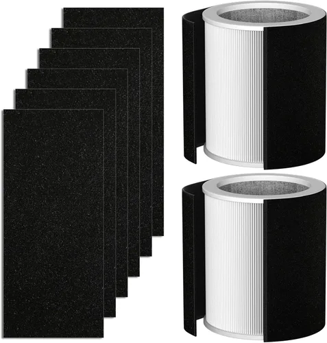 H-PF400 Kit de repuesto de filtro HEPA compatible con purificador de aire de torre cilíndrica H-HF400-VP H-PF400 Hunter HP400, 2 filtros HEPA + 8