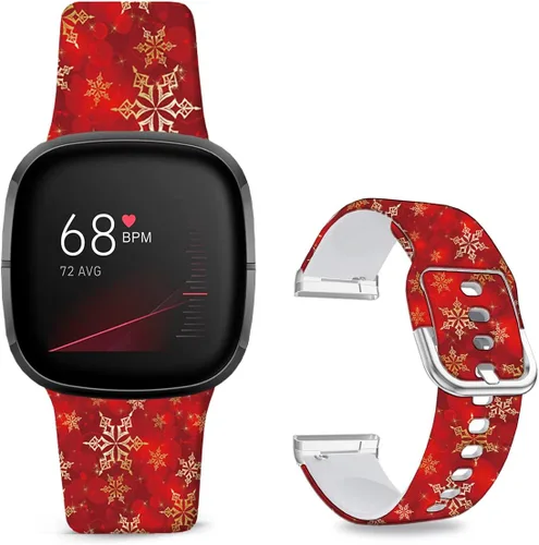 Miniatura 20 de Correas de reloj de dibujos animados con estampado floral compatibles con Fitbit Versa 4/Versa 3/Fitbit Sense 2/Sense Band de silicona suave