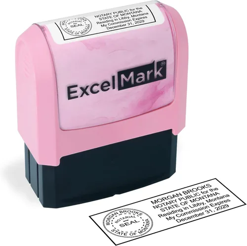 Miniatura 56 de ExcelMark Sello Notarial para los 50 Estados - Sello Oficial del Estado - Texas Negro
