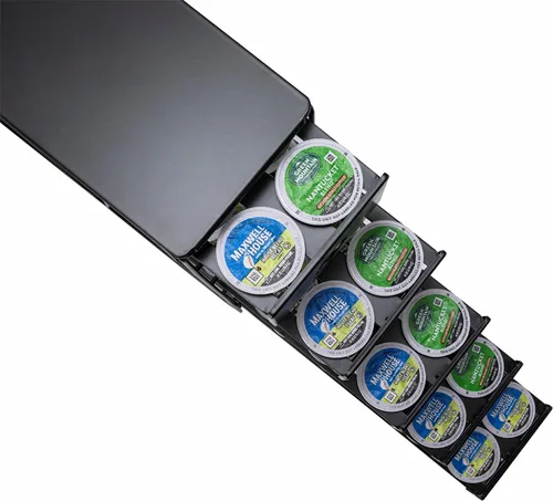 Miniatura 7 de FlagShip Organizador de tazas K para cajón de cápsulas Keurig, soporte grande para cápsulas de café Mullti (capacidad de 70 cápsulas)