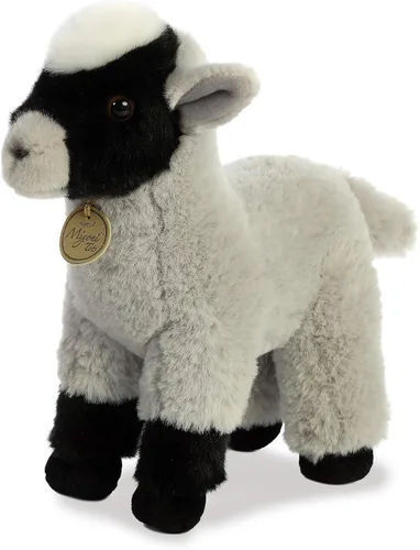 Miniatura 4 de Aurora® - Adorable cabrita de peluche Miyoni®, detalle realista, compañía entrañable, gris, 11 pulgadas