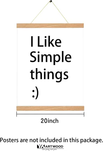 Miniatura 5 de Paquete de 3 marcos magnéticos para colgar pósteres, de 20 pulgadas, color pino, 20 x 24, 20 x 30, 20 x 28 pulgadas, marcos magnéticos de madera