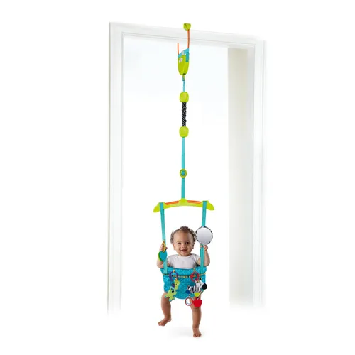Miniatura 4 de Mecedora de puerta para bebé Bright Starts Bounce 'n Spring, de lujo, color azul