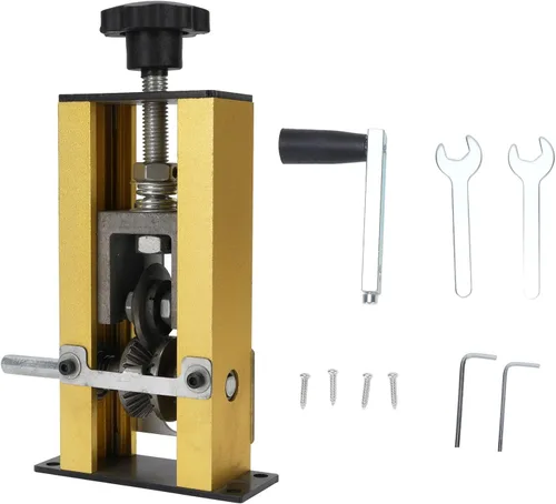 Miniatura 5 de Jiawu Wire Stripper Machine, 2 in 1 Portable Drill Powered Hand Crank Wire Stripper for 0.04 to 1 Inch Diameter Cable, Copper Stripping Tool with