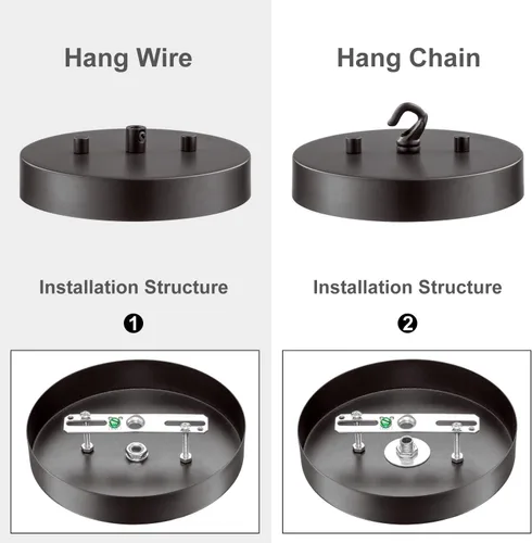 Miniatura 4 de Qc Kit de toldo de luz de techo, 6 pulgadas, placa de cubierta de lámpara para tapa de araña o luz colgante, placa de cubierta de luz de techo