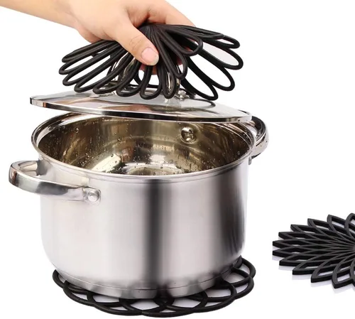 Miniatura 6 de ME.FAN Salvamanteles de silicona – Almohadillas calientes de cocina para ollas y platos – Salvamanteles aislados para tetera – Flexible, duradero