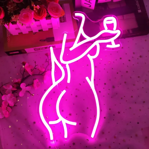 Miniatura 2 de Letrero de Neón de Dama de Espalda Letrero LED Regulable de Dama Letrero de Neón de Mujer Luz de Neón Letreros de Neón de Dama Sexy para Dormitorio