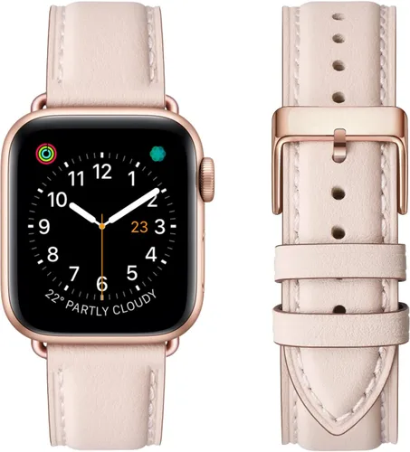 Miniatura 12 de Bandas cuadradas compatibles con Apple Watch de 38 mm, 40 mm, 41 mm, 42 mm, 44 mm, 45 mm, 49 mm, correa de muñeca de cuero genuino para iWatch SE