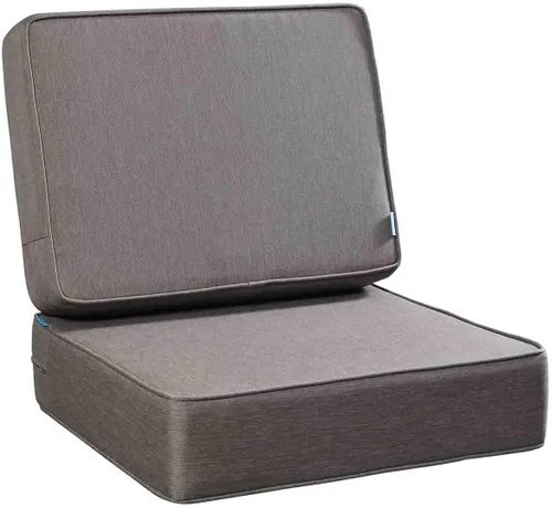 Miniatura 10 de ARTPLAN Cojines de asiento profundos para muebles de exterior, juego de cojines de asiento gruesos de 24 x 24 x 6 pulgadas, cojines de asiento