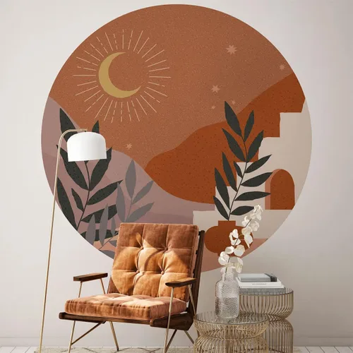 Miniatura 21 de Ambiance Sticker Papel pintado no tejido con frescos gigantes pre-pegados de montaña escandinava Ziska etiqueta decorativa H 60 x L 35.4 in