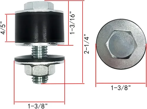 Miniatura 5 de Paquete de 2 topes de canal de puntal para carrito, rodillos para ruedas de carrito, posicionamiento para canales de puntal de 1-5/8 pulgadas