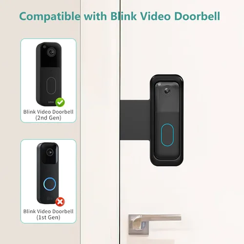 Miniatura 2 de Soporte de timbre Blink sin taladro, soporte de puerta antirrobo para cámara de timbre Blink totalmente nueva, kits de timbre de instalación rápida