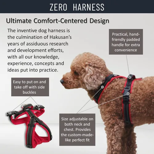 Miniatura 4 de Hakusan - Arnés tipo Ranger Zero Dog Safe, sin asfixia/difícil de desconectar, gran ajuste, fácil de poner y quitar, ajustable, reflector, XXS