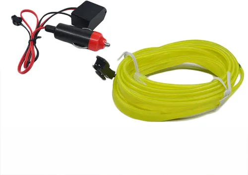 Miniatura 10 de El - Tira de luces LED de neón para auto, tira de luces LED para interior y exterior de automóvil, cable frío de 12 V para decoración