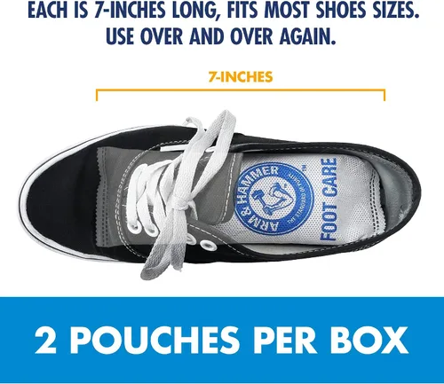 Miniatura 7 de Arm & Hammer Bolsas que destruyen olores en el zapato, inserto desodorante de zapatos para reducir el olor y absorber la humedad, eliminador