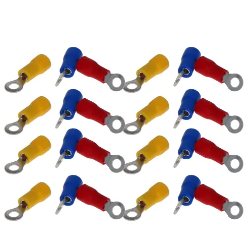 Miniatura 9 de Heyiarbeit Pre aislado tipo anillo cobre engarzado terminales RV1.25-3.2 alambre engarzado terminales conectores para bricolaje cableado eléctrico