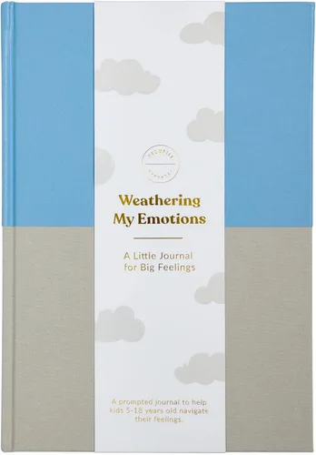 Miniatura 12 de Promptly Journals, My Big Feelings Journal: Descubriendo y Dominando las Emociones (Tangerina/Azul Marino, Lino/Cuero Sintético) Diario